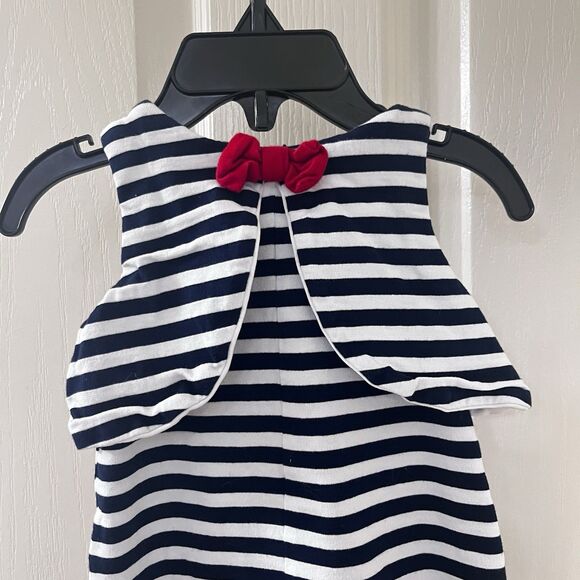 Florence Eiseman Black Striped Ladybug Romper Girls Size 6 Months - Picture 9 of 10